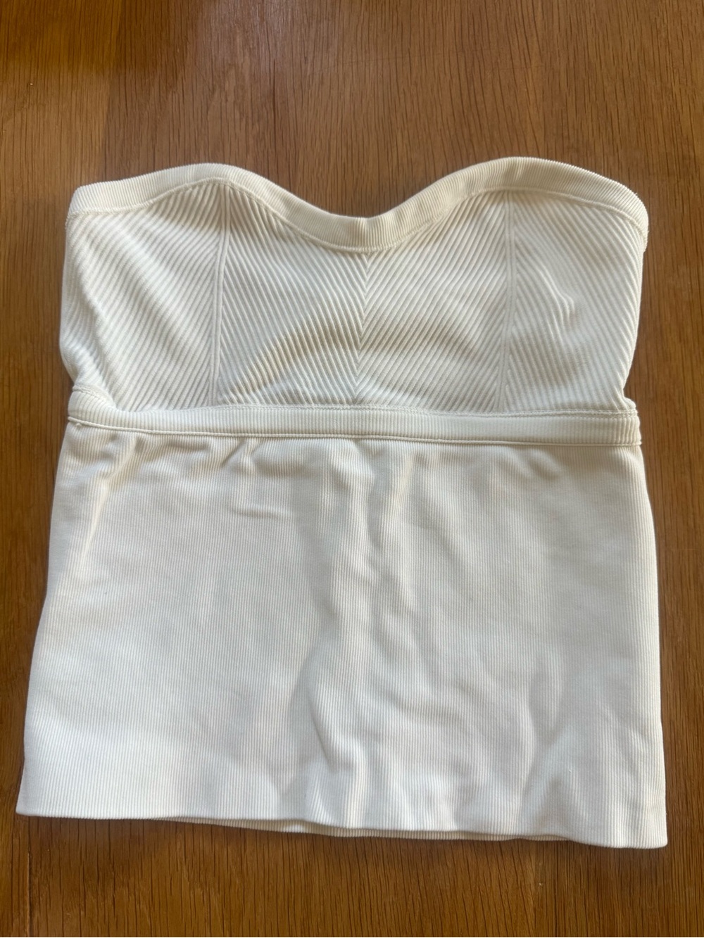 Urban Outfitters Out from Under Strapless Ribbed Bustier Top in white S/M